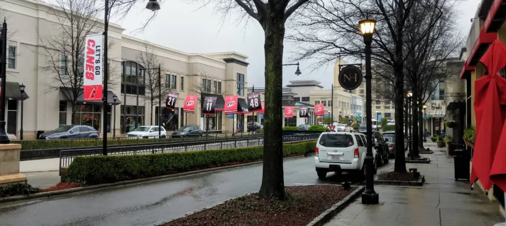 a street in part of Raleigh, called North Hills