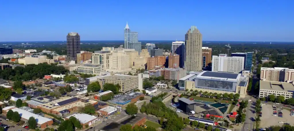 an aerial view on Wake County