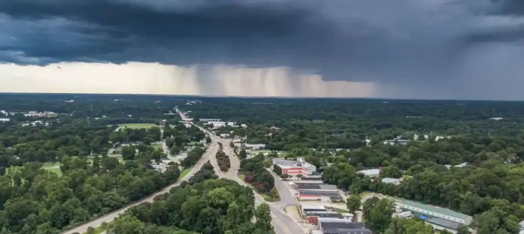 a view on a storm in Raleigh, NC
