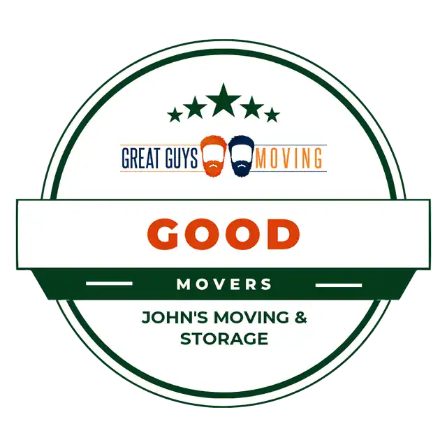 a badge of Great Guys Movers - John's Moving and Storage Raleigh NC