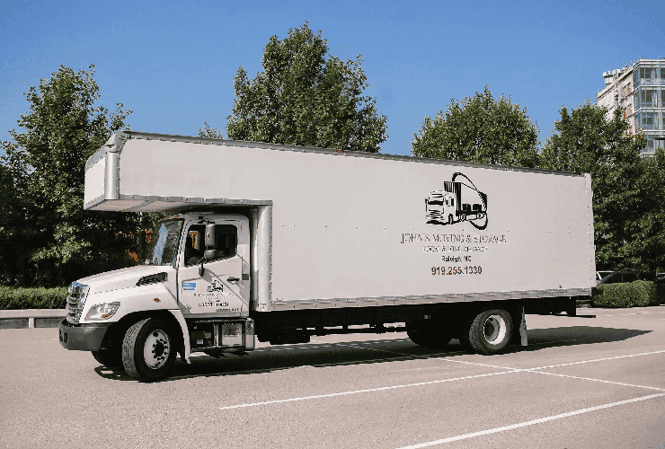 John's Moving and Storage truck for long-distance moving services